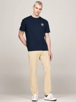 T-Shirty*Tommy Hilfiger T-shirt Z Okrągłym Dekoltem I Logo DARK NIGHT NAVY