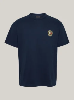 T-Shirty*Tommy Hilfiger T-shirt Z Okrągłym Dekoltem I Logo DARK NIGHT NAVY