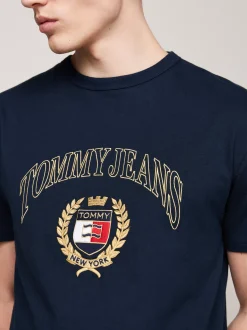 T-Shirty*Tommy Hilfiger T-shirt Z Okrągłym Dekoltem I Logo DARK NIGHT NAVY