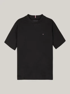 T-Shirty I Koszulki Polo*Tommy Hilfiger T-shirt Z Okrągłym Dekoltem I Haftem Z Flagą BLACK