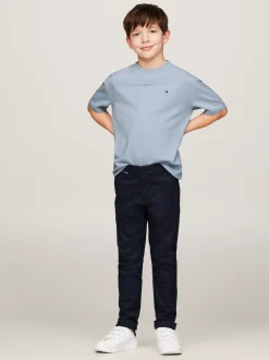 T-Shirty I Koszulki Polo*Tommy Hilfiger T-shirt Z Okrągłym Dekoltem I Haftem Z Flagą BREEZY BLUE