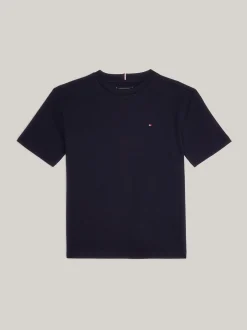 T-Shirty I Koszulki Polo*Tommy Hilfiger T-shirt Z Okrągłym Dekoltem I Haftem Z Flagą DESERT SKY
