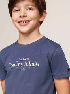 T-Shirty I Koszulki Polo*Tommy Hilfiger T-shirt Z Okrągłym Dekoltem I Nadrukiem Z Logo AEGEAN SEA