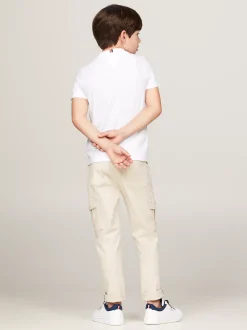 T-Shirty I Koszulki Polo*Tommy Hilfiger T-shirt Z Okrągłym Dekoltem I Nadrukiem Z Logo WHITE