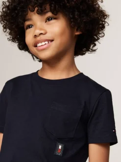 T-Shirty I Koszulki Polo*Tommy Hilfiger T-shirt Z Okrągłym Dekoltem I Kieszonką DESERT SKY