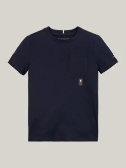 T-Shirty I Koszulki Polo*Tommy Hilfiger T-shirt Z Okrągłym Dekoltem I Kieszonką DESERT SKY