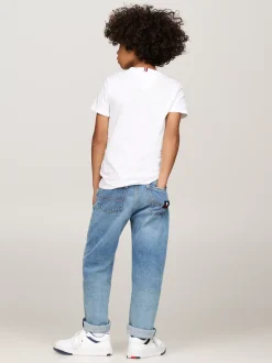 T-Shirty I Koszulki Polo*Tommy Hilfiger T-shirt Z Okrągłym Dekoltem I Kieszonką WHITE