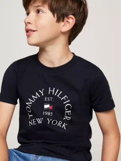 T-Shirty I Koszulki Polo*Tommy Hilfiger T-shirt Z Okrągłym Dekoltem I Logo DESERT SKY