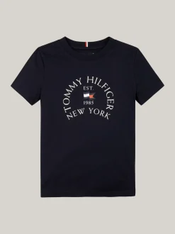 T-Shirty I Koszulki Polo*Tommy Hilfiger T-shirt Z Okrągłym Dekoltem I Logo DESERT SKY