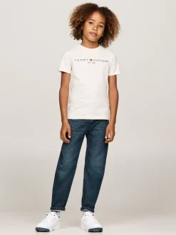 Topy I T-Shirty|T-Shirty I Koszulki Polo*Tommy Hilfiger T-shirt Z Okrągłym Dekoltem Z Logo CALICO HEATHER