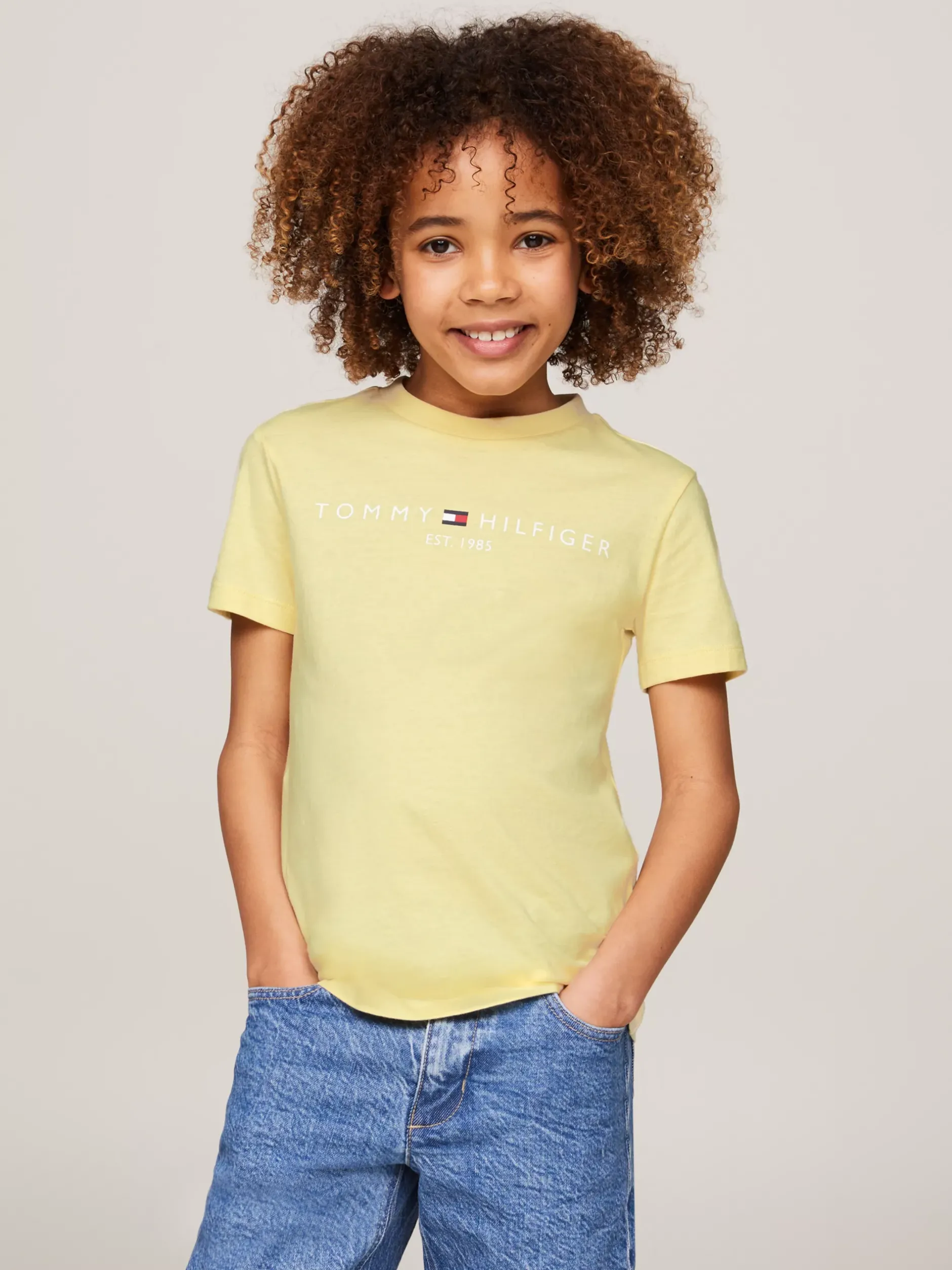 Topy I T-Shirty|T-Shirty I Koszulki Polo*Tommy Hilfiger T-shirt Z Okrągłym Dekoltem Z Logo LEMON ZEST