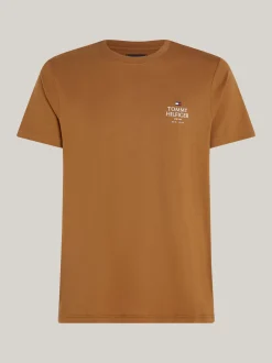 T-Shirty*Tommy Hilfiger T-shirt Z Okrągłym Dekoltem I Logo COUNTRY BROWN