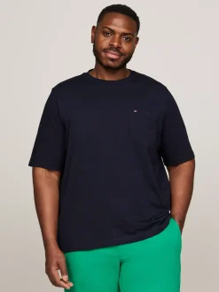 T-Shirty*Tommy Hilfiger T-shirt Z Okrągłym Dekoltem Z Kolekcji Plus DESERT SKY