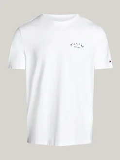 T-Shirty*Tommy Hilfiger T-shirt Z Okrągłym Dekoltem I Logo WHITE