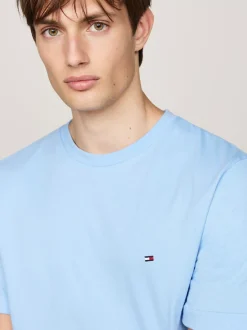 T-Shirty*Tommy Hilfiger T-shirt Z Okrągłym Dekoltem I Wyhaftowaną Flagą VESSEL BLUE
