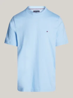 T-Shirty*Tommy Hilfiger T-shirt Z Okrągłym Dekoltem I Wyhaftowaną Flagą VESSEL BLUE