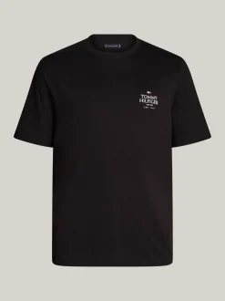 T-Shirty*Tommy Hilfiger T-shirt Z Okrągłym Dekoltem I Logo Plus BLACK