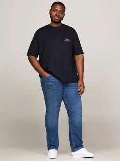 T-Shirty*Tommy Hilfiger T-shirt Z Okrągłym Dekoltem I Logo Plus DESERT SKY