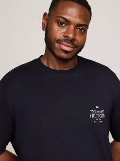 T-Shirty*Tommy Hilfiger T-shirt Z Okrągłym Dekoltem I Logo Plus DESERT SKY