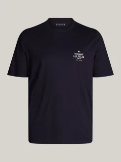 T-Shirty*Tommy Hilfiger T-shirt Z Okrągłym Dekoltem I Logo Plus DESERT SKY