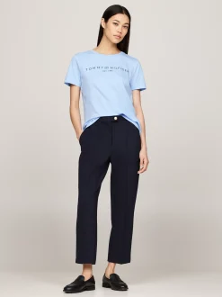 T-Shirty*Tommy Hilfiger T-shirt Z Okrągłym Dekoltem I Logo VESSEL BLUE