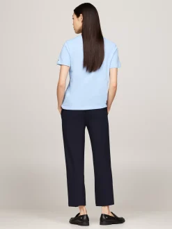 T-Shirty*Tommy Hilfiger T-shirt Z Okrągłym Dekoltem I Logo VESSEL BLUE