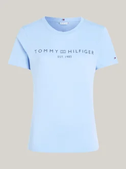 T-Shirty*Tommy Hilfiger T-shirt Z Okrągłym Dekoltem I Logo VESSEL BLUE