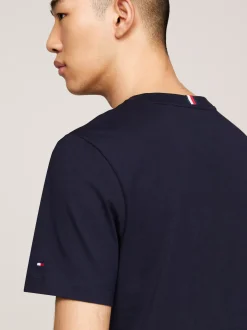 T-Shirty*Tommy Hilfiger T-shirt Z Paskiem I Logo Hilfiger DESERT SKY