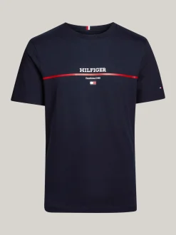 T-Shirty*Tommy Hilfiger T-shirt Z Paskiem I Logo Hilfiger DESERT SKY