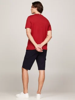 T-Shirty*Tommy Hilfiger T-shirt Z Paskiem I Logo Hilfiger DARK MAGMA