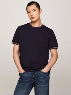 T-Shirty*Tommy Hilfiger T-shirt Z Sygnowanymi Paskami DESERT SKY