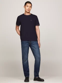 T-Shirty*Tommy Hilfiger T-shirt Z Sygnowanymi Paskami DESERT SKY