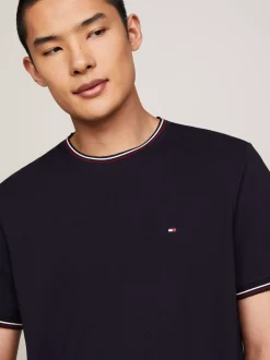 T-Shirty*Tommy Hilfiger T-shirt Z Sygnowanymi Paskami DESERT SKY