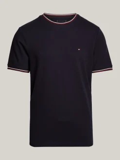 T-Shirty*Tommy Hilfiger T-shirt Z Sygnowanymi Paskami DESERT SKY