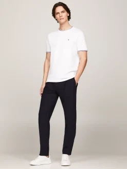 T-Shirty*Tommy Hilfiger T-shirt Z Sygnowanymi Paskami WHITE