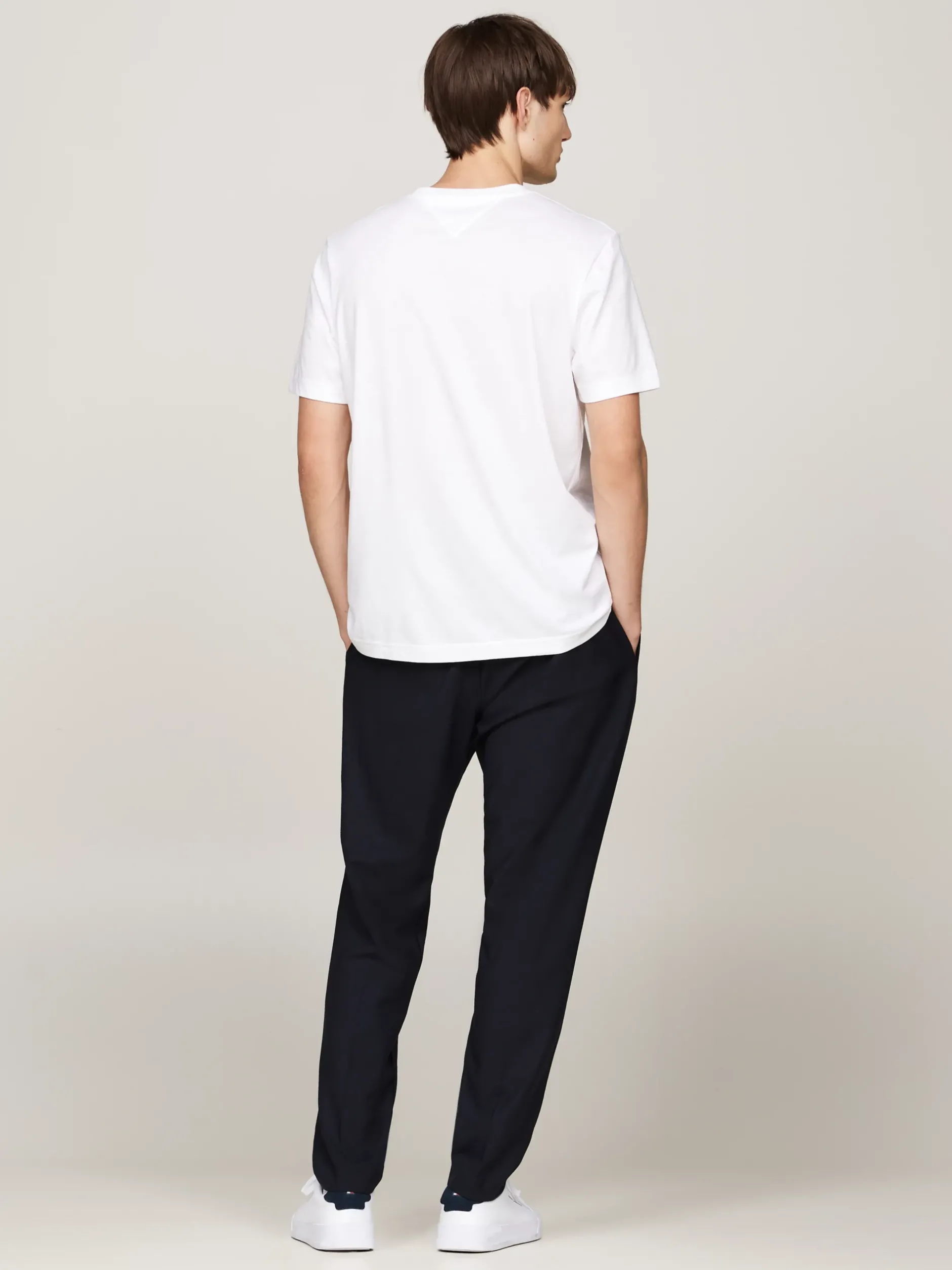 T-Shirty*Tommy Hilfiger T-shirt Z Wstawką Z Logo I Okrągłym Dekoltem WHITE