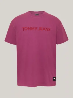 T-Shirty*Tommy Hilfiger T-shirt Z Wyhaftowanym Logo DEEP ROUGE