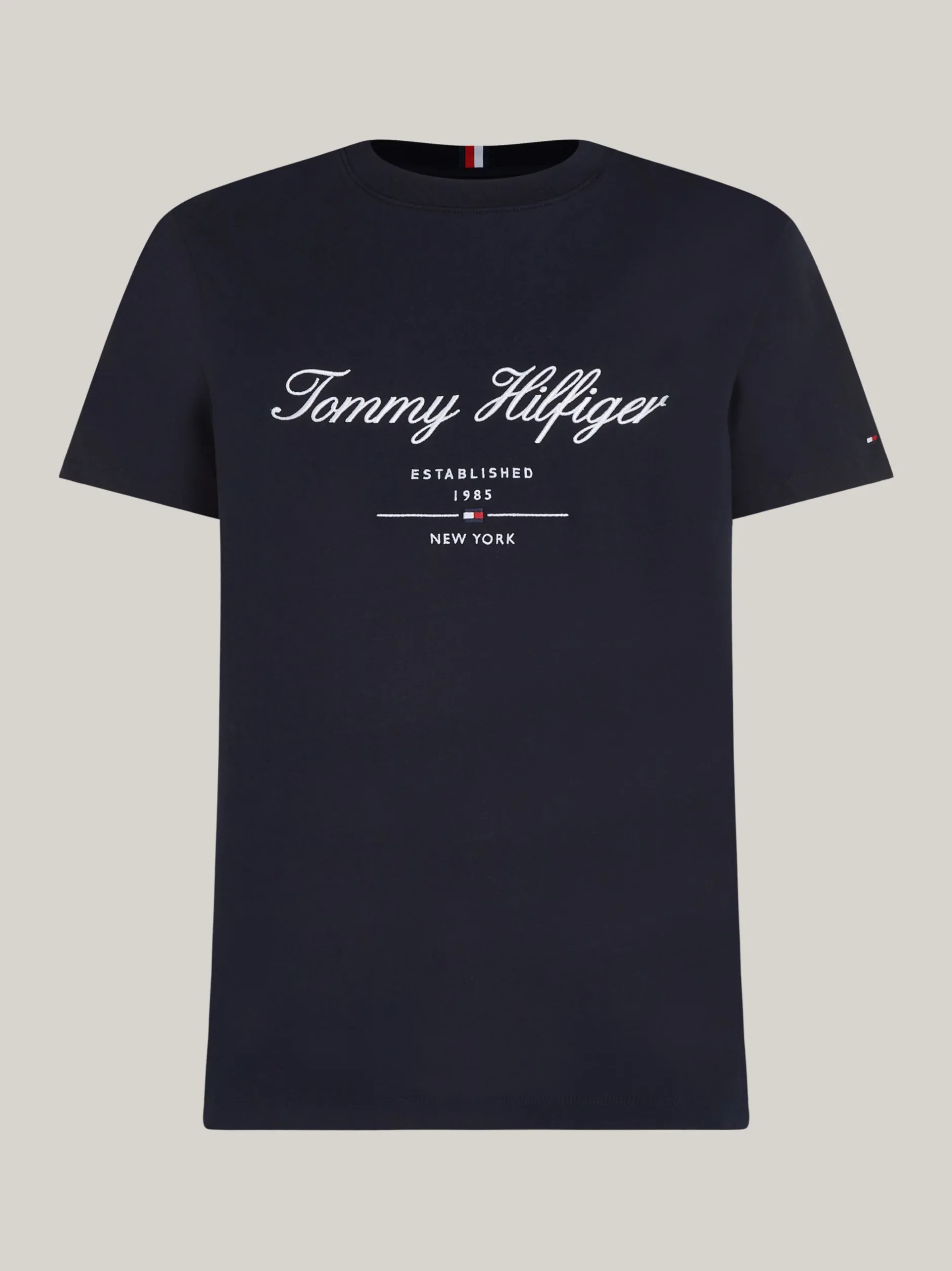 T-Shirty*Tommy Hilfiger T-shirt Z Wyhaftowanym Logo DESERT SKY