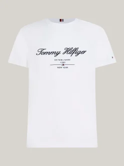 T-Shirty*Tommy Hilfiger T-shirt Z Wyhaftowanym Logo WHITE