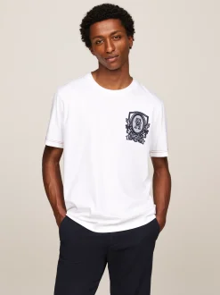 T-Shirty*Tommy Hilfiger T-shirt Z Wyhaftowanym Logo Pod Kolor WHITE