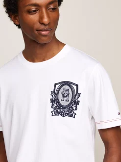 T-Shirty*Tommy Hilfiger T-shirt Z Wyhaftowanym Logo Pod Kolor WHITE