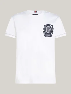 T-Shirty*Tommy Hilfiger T-shirt Z Wyhaftowanym Logo Pod Kolor WHITE
