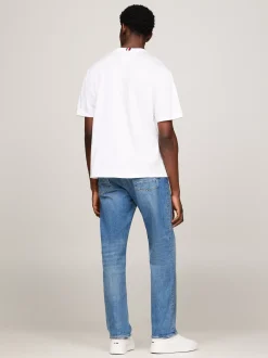 T-Shirty*Tommy Hilfiger T-shirt Z Wyhaftowanym Logo NYC WHITE