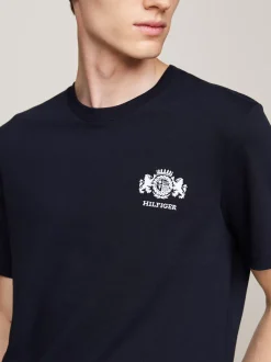 T-Shirty*Tommy Hilfiger T-shirt Z Wyhaftowanym Logo DESERT SKY