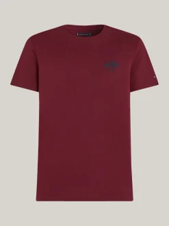 T-Shirty*Tommy Hilfiger T-shirt Z Wyhaftowanym Logo DEEP ROUGE