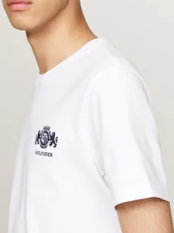 T-Shirty*Tommy Hilfiger T-shirt Z Wyhaftowanym Logo WHITE