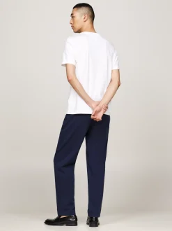 T-Shirty*Tommy Hilfiger T-shirt Z Wyhaftowanym Logo WHITE