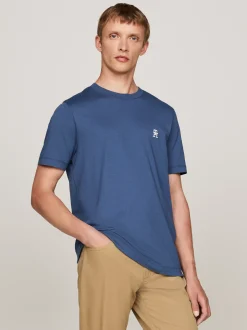 T-Shirty*Tommy Hilfiger T-shirt Z Wyszywanym Monogramem TH AEGEAN SEA