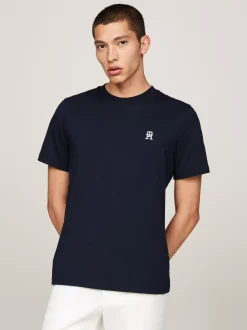 T-Shirty*Tommy Hilfiger T-shirt Z Wyszywanym Monogramem TH DESERT SKY