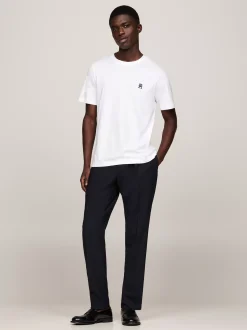 T-Shirty*Tommy Hilfiger T-shirt Z Wyszywanym Monogramem TH WHITE